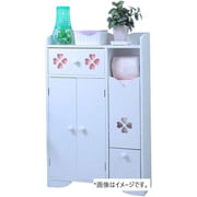 TAN-120W（WH） [クローバー柄トイレラック ワイド型 ホワイト]