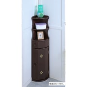 TAN-121（BR） [クローバー柄トイレラック コーナー型 ブラウン]