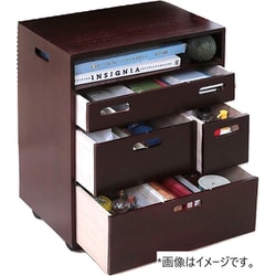 まとめてすっきりテーブルワゴン ダークブラウン TAN-151（DBR）