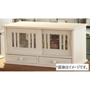 TAN-161-80WH [両面引き戸カウンターラック 80cm ホワイト]
