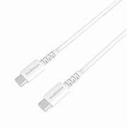 USB充電&同期ケーブル 1m USB-CtoC PD対応 100W ホワイト AJ-646