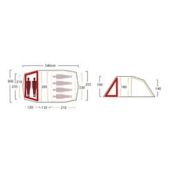 ギムレ ファミリー4+ インナーテント Gimle Family 4+ Inner Tent HL-152-861 [アウトドア インナーテント]