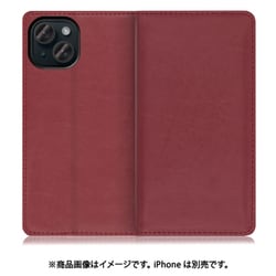 WORK10IP-RD-IP15 [iPhone 15用 手帳型ケース スタンド機能＆カードポケット付き ワインレッド]