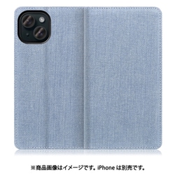 WORK17IP-LTBU-IP15 [iPhone 15用 手帳型ケース スタンド機能＆カードポケット付き ライトブルー]