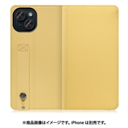 WORK23IP-YL-IP15 [iPhone 15用 手帳型ケース スタンド機能＆カードポケット付き ジャスミンイエロー]