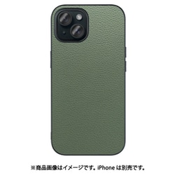 WORK25IP-DG-IP15 [iPhone 15用 本革ケース ストラップホール付き ダルグリーン]