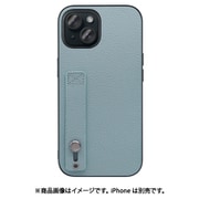 WORK26IP-BU-IP15 [iPhone 15用 本革ケース ホールドベルト付き スカイブルー]
