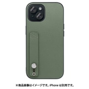 WORK26IP-DG-IP15 [iPhone 15用 本革ケース ホールドベルト付き ダルグリーン]