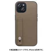 WORK26IP-GB-IP15 [iPhone 15用 本革ケース ホールドベルト付き グレージュ]