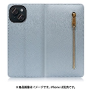 WORK27IP-BU-IP15 [iPhone 15用 手帳型ケース スタンド機能＆カードポケット付き スカイブルー]