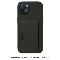 WORK28IP-EG-IP15 [iPhone 15用 PUレザーケース カードポケット＆ストラップホール付き エバーグリーン]