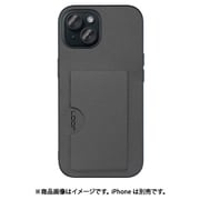 WORK28IP-GY-IP15 [iPhone 15用 PUレザーケース カードポケット＆ストラップホール付き グレー]