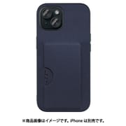 WORK28IP-NY-IP15 [iPhone 15用 PUレザーケース カードポケット＆ストラップホール付き ネイビー]