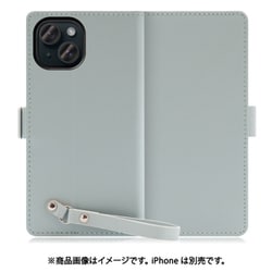 WORK29IP-GN-IP15 [iPhone 15用 手帳型ケース スタンド機能＆ストラップホール付き アイスグリーン]