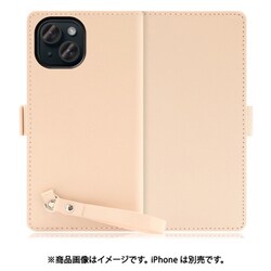 WORK29IP-PK-IP15 [iPhone 15用 手帳型ケース スタンド機能＆ストラップホール付き ピーチピンク]