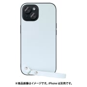 WORK33IP-BU-IP15 [iPhone 15用 本革ケース ストラップ＆ストラップホール付き シャーベットブルー]