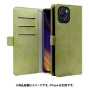 WORK34MAGIP-GN-IP15 [iPhone 15用 手帳型ケース スタンド機能＆カードポケット＆ベルト付き サマーグリーン]