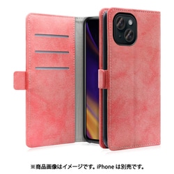 WORK34MAGIP-PK-IP15 [iPhone 15用 手帳型ケース スタンド機能＆カードポケット＆ベルト付き スプリングピンク]