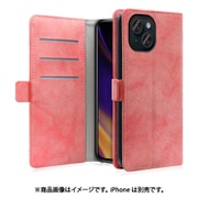 WORK34MAGIP-PK-IP15 [iPhone 15用 手帳型ケース スタンド機能＆カードポケット＆ベルト付き スプリングピンク]