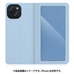 WORK35IP-BU-IP15 [iPhone 15用 手帳型ケース カスタマイズ機能＆スタンド機能＆カードポケット付き スカイブルー]