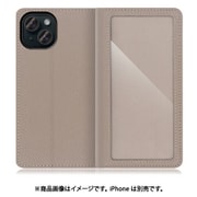 WORK35IP-GB-IP15 [iPhone 15用 手帳型ケース カスタマイズ機能＆スタンド機能＆カードポケット付き グレージュ]