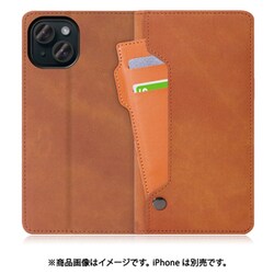 WORK36IP-CM-IP15 [iPhone 15用 手帳型ケース スタンド機能＆カードホルダー付き キャメルブラウン]
