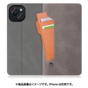 WORK36IP-GY-IP15 [iPhone 15用 手帳型ケース スタンド機能＆カードホルダー付き エレファントグレー]