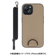 WORK37IP-BN-IP15 [iPhone 15用 首掛けケース ネックストラップ付き ラテブラウン]