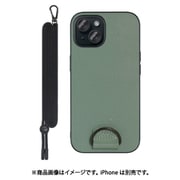 WORK37IP-GN-IP15 [iPhone 15用 首掛けケース ネックストラップ付き ホーリーグリーン]