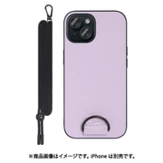 WORK37IP-PL-IP15 [iPhone 15用 首掛けケース ネックストラップ付き ラベンダーパープル]