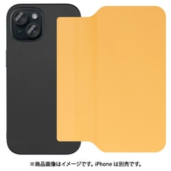 WORK38IP-OG-IP15 [iPhone 15用 PUレザースマホケース ストラップホール＆カードポケット付き メープルオレンジ]