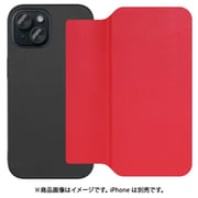 WORK38IP-RD-IP15 [iPhone 15用 PUレザースマホケース ストラップホール＆カードポケット付き スカーレット]