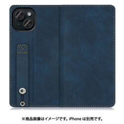 WORK42IP-BU-IP15 [iPhone 15用 手帳型ケース スタンド機能＆カードポケット付き クラシックブルー]