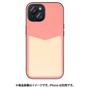WORK49IP-PKCM-IP15 [iPhone 15用 PUレザーケース ストラップホール＆カードポケット付き ピンククリーム]