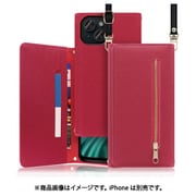 WORK50IP-RS-IP15 [iPhone 15用 手帳型ケース ロングストラップ＆カードポケット付き ダスティローズ]