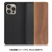 WORK08IP-KU-IP15PM [iPhone 15 Pro Max用 手帳型ケース スタンド機能＆カードポケット付き 胡桃]