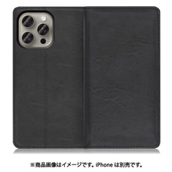 WORK10IP-BK-IP15PM [iPhone 15 Pro Max用 手帳型ケース スタンド機能＆カードポケット付き ブラック]