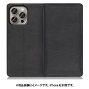 WORK10IP-BK-IP15PM [iPhone 15 Pro Max用 手帳型ケース スタンド機能＆カードポケット付き ブラック]