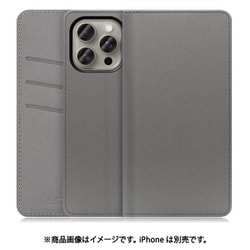 WORK13IP-NEWGY-IP15PM [iPhone 15 Pro Max用 手帳型ケース スタンド機能＆カードポケット付き グレー]
