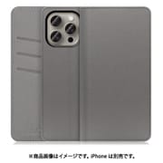 WORK13IP-NEWGY-IP15PM [iPhone 15 Pro Max用 手帳型ケース スタンド機能＆カードポケット付き グレー]