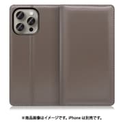 WORK14IP-GY-IP15PM [iPhone 15 Pro Max用 手帳型ケース スタンド機能＆カードポケット付き グレー]