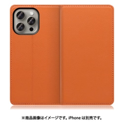 WORK16IP-OG-IP15PM [iPhone 15 Pro Max用 手帳型ケース スタンド機能＆カードポケット付き オレンジ]