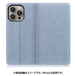 WORK17IP-LTBU-IP15PM [iPhone 15 Pro Max用 手帳型ケース スタンド機能＆カードポケット付き ライトブルー]