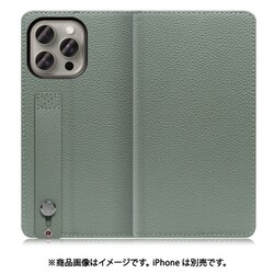 WORK23IP-DG-IP15PM [iPhone 15 Pro Max用 手帳型ケース スタンド機能＆カードポケット付き ダルグリーン]