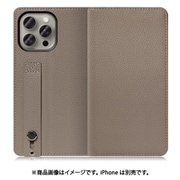 WORK23IP-GB-IP15PM [iPhone 15 Pro Max用 手帳型ケース スタンド機能＆カードポケット付き グレージュ]