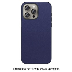 WORK24IP-NY-IP15PM [iPhone 15 Pro Max用 PUレザーケース ストラップホール付き ネイビー]