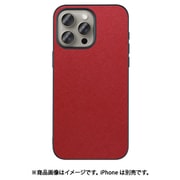WORK24IP-RD-IP15PM [iPhone 15 Pro Max用 PUレザーケース ストラップホール付き レッド]