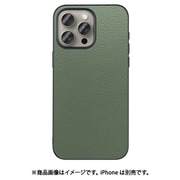 WORK25IP-DG-IP15PM [iPhone 15 Pro Max用 本革ケース ストラップホール付き ダルグリーン]