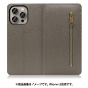 WORK27IP-GB-IP15PM [iPhone 15 Pro Max用 手帳型ケース スタンド機能＆カードポケット付き グレージュ]