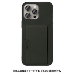 WORK28IP-EG-IP15PM [iPhone 15 Pro Max用 PUレザーケース カードポケット＆ストラップホール付き エバーグリーン]